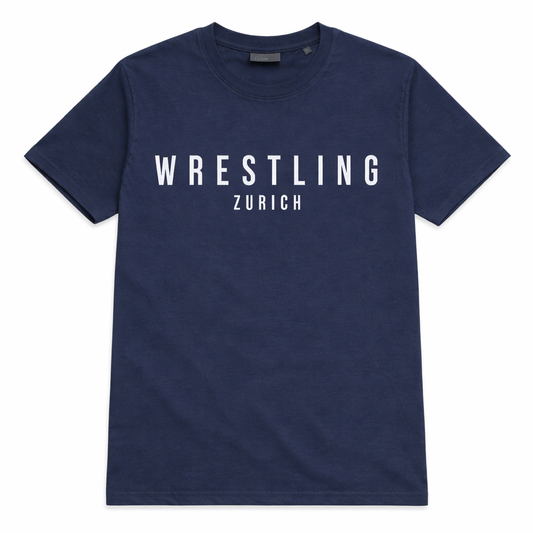 Wrestling Zürich T-Shirt blau